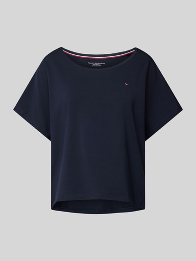 TOMMY HILFIGER T-shirt z okrągłym dekoltem i wyhaftowanym logo Ciemnoniebieski 1