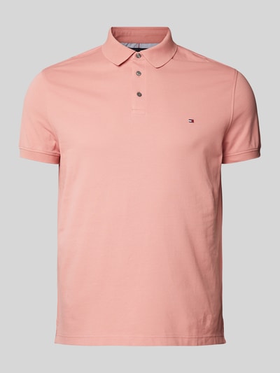 Tommy Hilfiger Poloshirt mit Label-Stitching Lachs 1