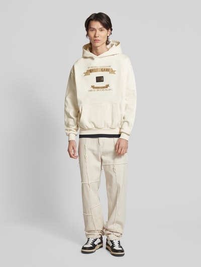 KARL KANI Hoodie mit Label-Stitching Offwhite 1