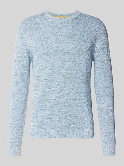 camel active Strickpullover aus reiner Baumwolle Blau 2