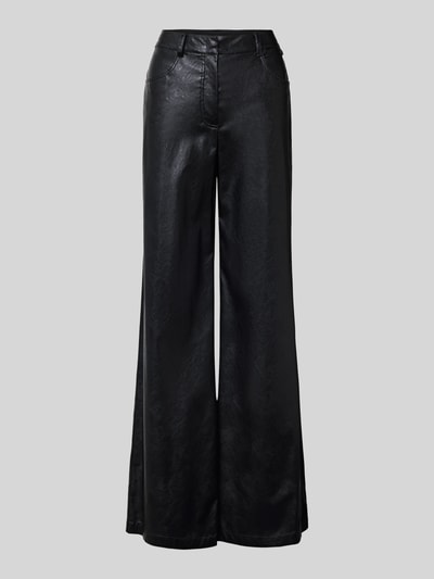 Marc Cain Hose aus Viskose-Mix in Leder-Optik Black 2