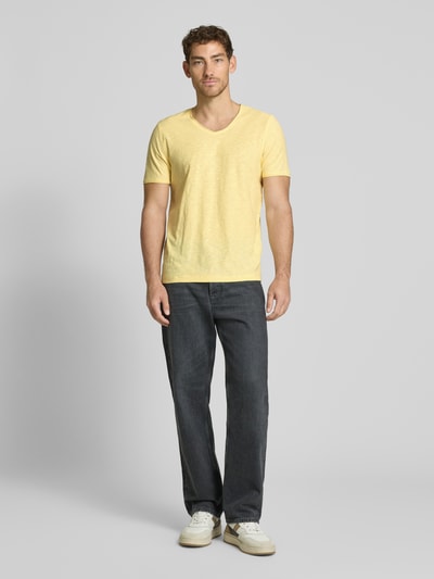 MCNEAL T-shirt met V-hals Lichtgeel - 1
