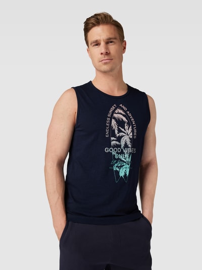 Tom Tailor Tanktop met motiefprint Marineblauw - 3