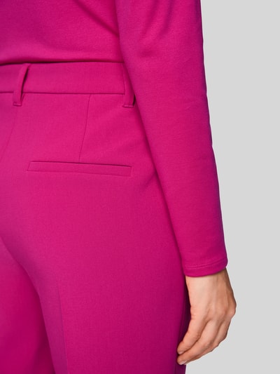 Marc Cain Slim fit zakelijke broek met labelopschrift Felroze - 6