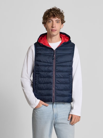 Jack & Jones Kamizelka pikowana z kapturem i wpuszczanymi kieszeniami Ciemnoniebieski 4