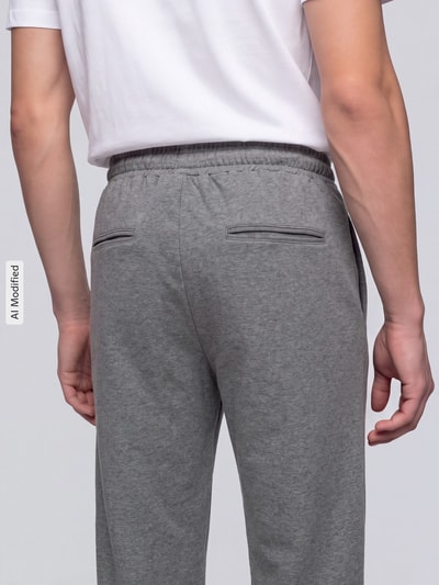 Don´t Waste Culture Loose Fit Sweathose aus reiner Baumwolle Modell 'LINO' Mittelgrau Melange 3