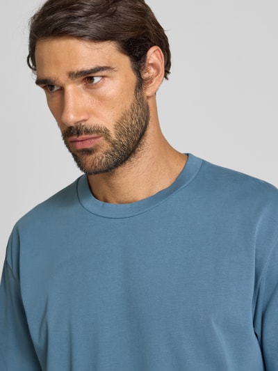 Lindbergh Oversized T-shirt met ronde hals Lichtblauw - 3