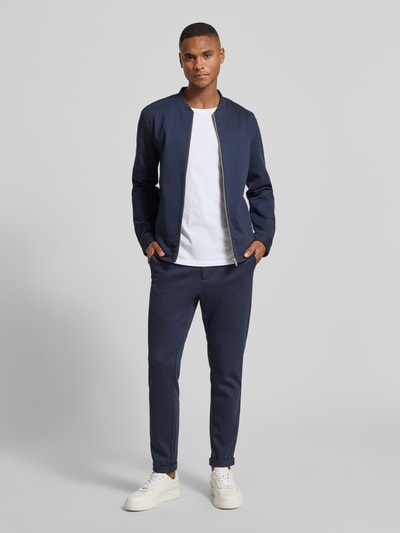 Lindbergh Cropped Stoffhose mit französischen Eingrifftaschen Dunkelblau 1