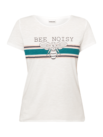 Noisy May T-Shirt mit Print und Schriftzug Weiss 2