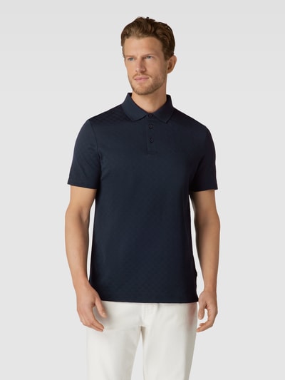 JOOP! Collection Poloshirt mit Strukturmuster Modell 'Pacay' Blau 4