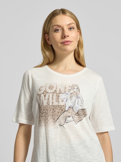 Milano Italy T-Shirt mit Motiv-Print Offwhite 3