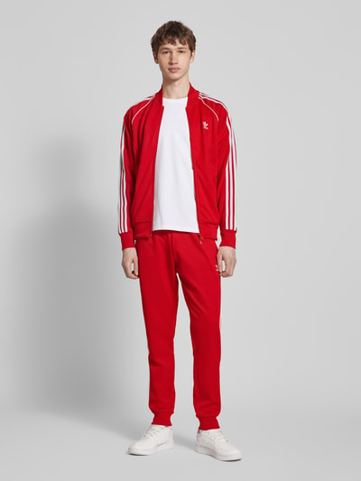 adidas Originals Regular fit trainingsbroek met labelstitching Rood - 1