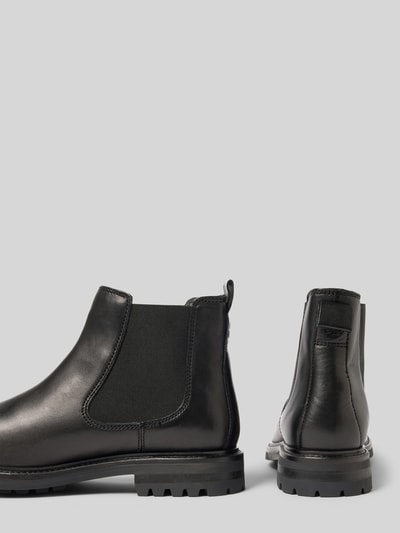 Marc O'Polo Chelsea boots van runderleer met elastische inzet, model 'RONY' Zwart - 2