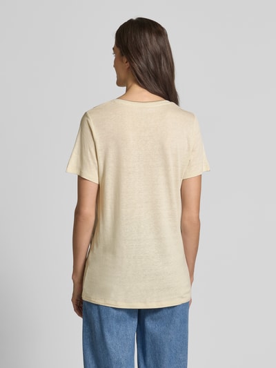 Soyaconcept T-Shirt aus Leinen-Viskose-Mix Modell 'EMEL' Beige 5