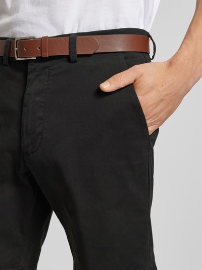 Jack & Jones Korte regular fit chino met riem, model 'MARCO FRANCO' Zwart - 3