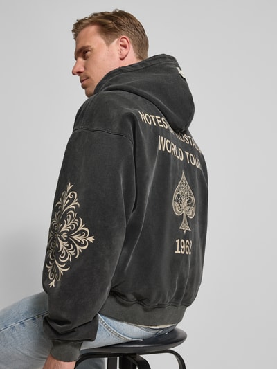 Don´t Waste Culture Hoodie mit Känguru-Tasche Modell 'Yulani' Anthrazit 3