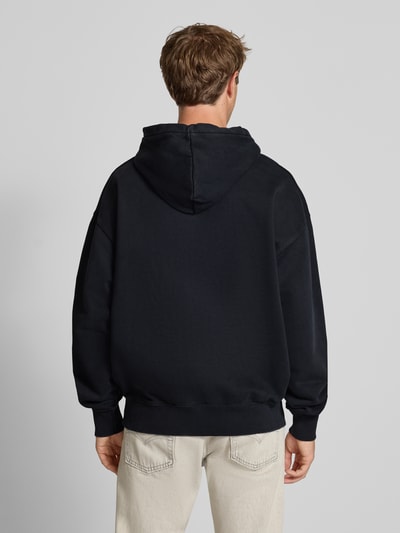 Pegador Oversized Hoodie mit Logo-Stitching und Känguru-Tasche Black 5