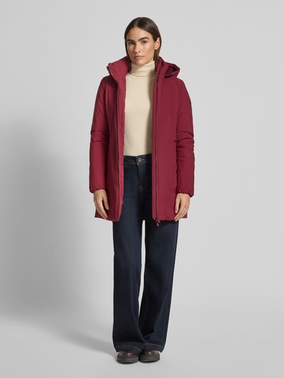 SAVE THE DUCK Parka mit gefüttertem Stehkragen Modell 'Rachel' Bordeaux 1