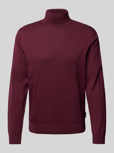 Armedangels Gebreide pullover met coltrui, model 'GAARDO' Donkerrood - 2