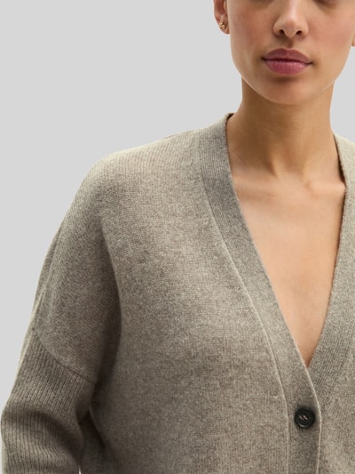 Marc O'Polo sweter z czystej wełny o kroju regular fit Szarobrązowy 3