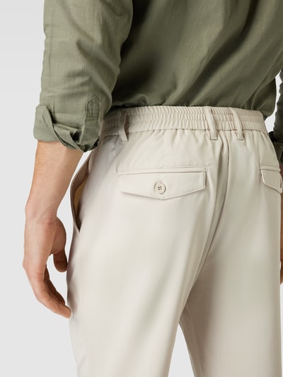 Casual Friday Relaxed fit chino met elastische band, model 'MARC' Offwhite - 3