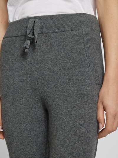 Jake*s Casual Stoffhose aus reinem Kaschmir mit elastischem Bund Dunkelgrau Melange 3