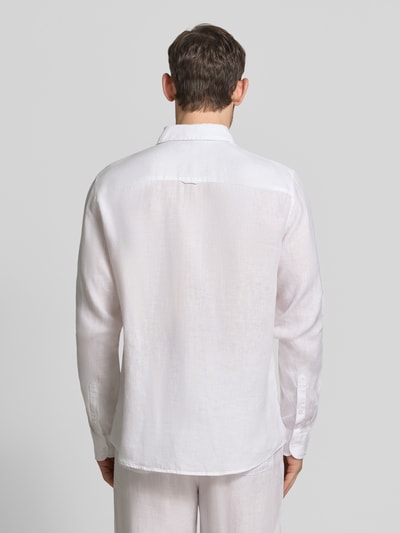 MCNEAL Leinenhemd mit Kentkragen Weiss 5