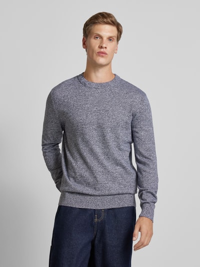 Tom Tailor Denim Gebreide pullover met ronde hals Donkerblauw - 4