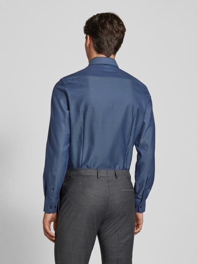 Jake*s Slim fit zakelijk overhemd van premium kwaliteit Marineblauw - 5