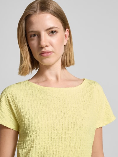 Betty Barclay T-Shirt mit Strukturmuster und Rundhalsausschnitt Neon Gelb 3