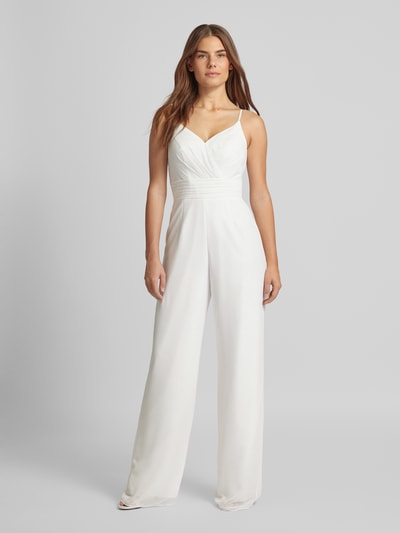 Luxuar Jumpsuit mit Spaghettiträgern Offwhite 4