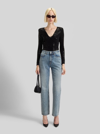 HUGO Slim Fit Body aus schimmerndem Stretch-Jersey Modell 'DAMMERY' Black 1