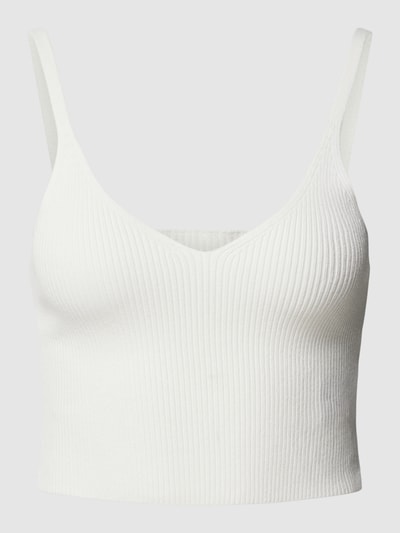 Armedangels Korte top met boothals Offwhite - 2