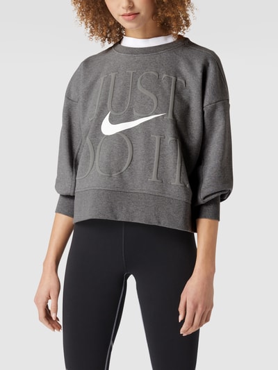 NIKE TRAINING Sweatshirt mit Label-Print Hellgrau 4