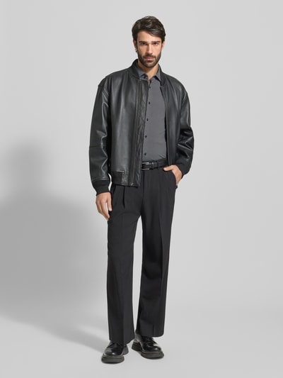 BOSS Koszula casualowa o kroju slim fit ze wzorem na całej powierzchni model ‘HANK’ Czarny 1