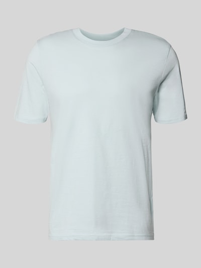 Produktfoto, Regular Fit T-Shirt mit Rundhalsausschnitt von MCNEAL, reine Baumwolle, helles Uni-Design, glatte Textur, Rückenlänge 67 cm in M