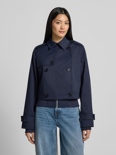 monari Kurzer Trenchcoat mit Ärmelriegeln Marine 4