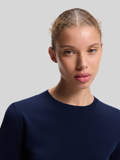 HUGO Regular Fit Pullover aus Schurwoll-Mix Modell 'SESSINAK' Marine 3