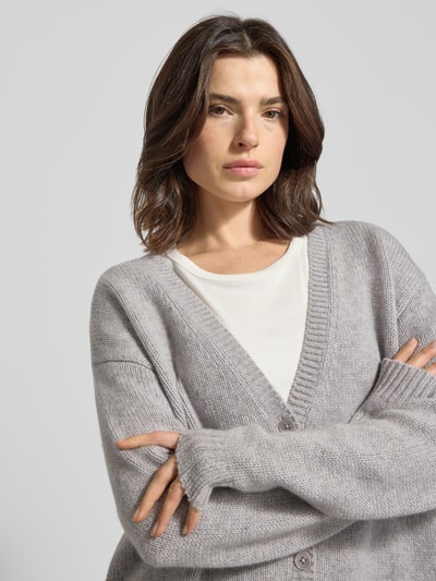 Fynch-Hatton Regular fit cardigan van zuivere wol in gebreide look Lichtgrijs gemêleerd - 3