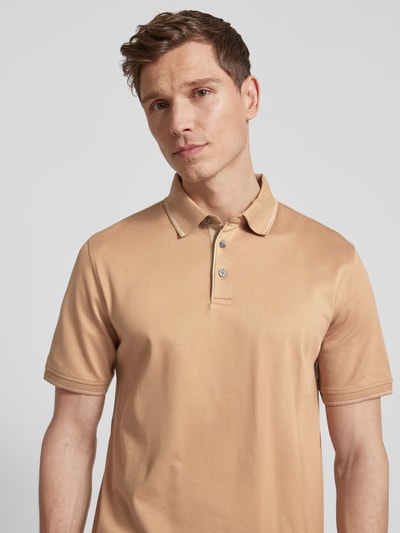 bugatti Poloshirt mit Label-Detail Camel 3