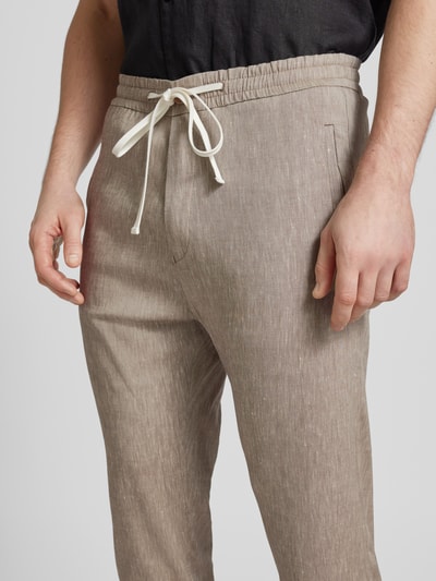 Drykorn Jogpants aus Leinen-Mix Modell 'JEGER' Sand 3