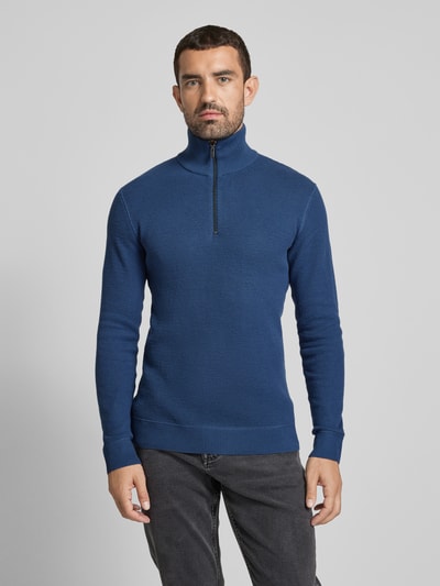 Jack & Jones Premium Sweter z dzianiny ze stójką model ‘BLUCHRISTER’ Oceaniczny 4