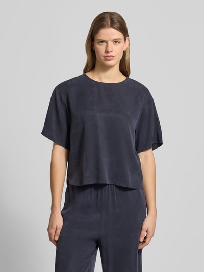 Marc O'Polo DENIM Relaxed fit blouse shirt van lyocell Marineblauw - 4