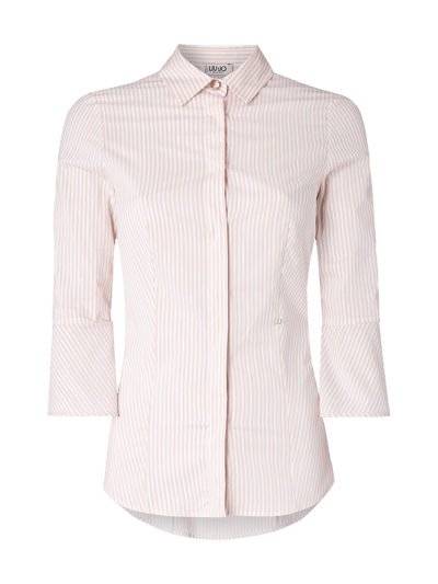 Liu Jo White Bluse mit Streifenmuster und Effektgarn Rose 1