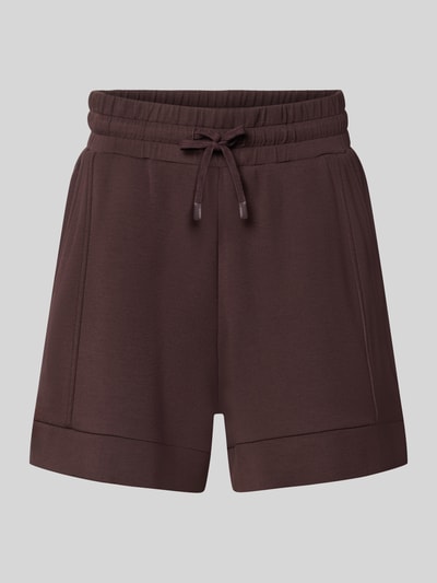 Produktfoto, Shorts aus Viskose-Mix Modell 'Atrium' von VARLEY in Dunkelbraun, elastischer Bund mit Tunnelzug, Straight Fit, glatte Textur
