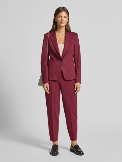 Jake*s Collection Regular Fit Blazer mit Reverskragen und Paspeltaschen Aubergine 1
