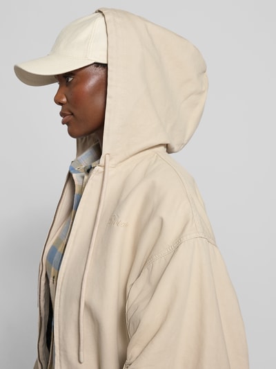 ROTATE Cropped Jacke mit Kapuze Ecru 3