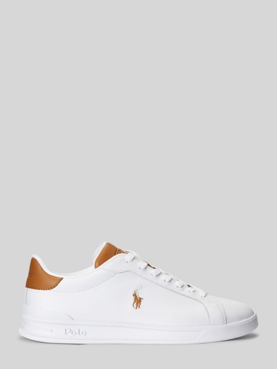 Polo Ralph Lauren Sneakersy z naturalnej skóry z detalami z logo Biały 3