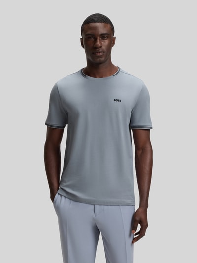 BOSS Green t-shirt o kroju regular fit z mieszanka bawełny model 'TAUL ' Szaroniebieski 4