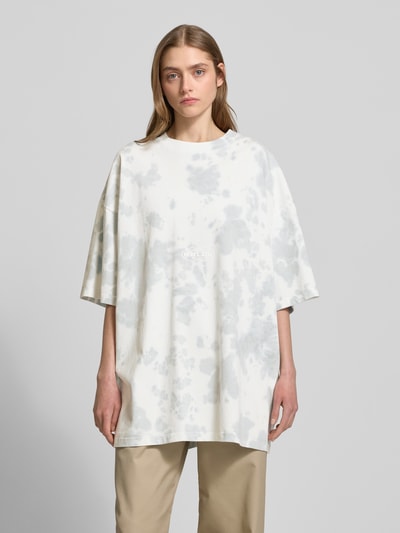 Karo Kauer Oversized T-Shirt mit Label-Print Weiss 4